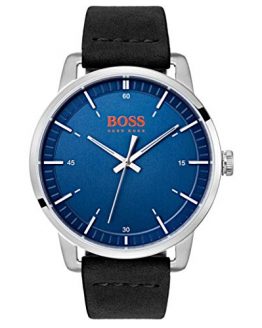 Hugo Boss Orange Stockholm Blue Dial Leather Strap Men's Watch 1550072