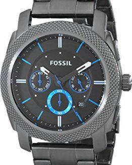 Fossil Men's Machine Quartz Stainless Steel Chronograph Watch, Color: Grey (Model: FS4931)