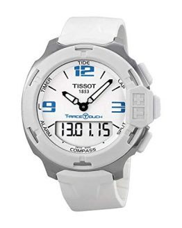 Tissot Men's T0814201701701 T-Race Touch Analog-Digital Display Swiss Quartz White Watch