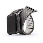 Black stainless steel Apple Watch twist-o-flex band 38mm 40mm by Speidel