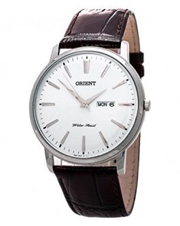 Orient Capital Quartz Analog Dress Watch with Day and Date Window UG1R003W