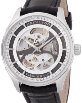 Hamilton Jazzmaster Viewmatic Automatic Skeleton Dial Black Leather Mens Watch H42555751