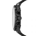 Fossil Men's Nate Quartz Stainless Steel and Leather Chronograph Watch, Color: Black