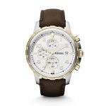 Fossil FS4788 Dean Chronograph Leather Watch - Brown