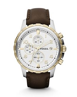 Fossil FS4788 Dean Chronograph Leather Watch - Brown