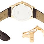 Tissot Men's Analog Quartz Brown Leather Strap Silver Dial Watch