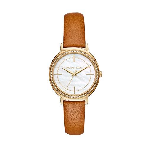 Michael Kors Women's Cynthia Brown Leather Watch MK2712 - Luxury and ...
