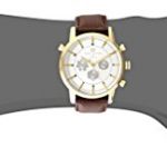 Tommy Hilfiger Men's Gold-Tone Watch with Brown Leather Band