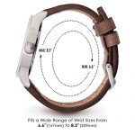 Speidel Pilot Watch Stainless Steel Metal Case, Genuine Brown Leather Band with Classic Yellow Aviator Dial
