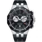 Edox Men's Delfin The Original 43mm Black Rubber Band Steel Case Quartz Analog Watch 10109 357NCA NINRO