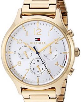 Tommy Hilfiger Women's Quartz Watch with Stainless Steel Strap, Yellow, 17.5 (Model: 1781872)