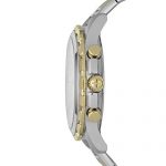 Fossil Men's Dean Quartz Two-Tone Stainless Steel Chronograph Watch Silver, Gold