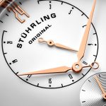Stührling Original Mens Watches Horween Brown Leather Watch Band - Minimalist Analog Dress Watch