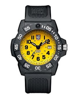 Luminox Men's SEA Stainless Steel Swiss-Quartz Watch with Rubber Strap, Black, 24 (Model: 3505.SC.Set)