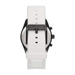 Michael Kors Men's Keaton Stainless Steel Quartz Watch with Silicone Strap, Black/White, 22