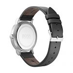 Hugo Boss Men's Oxygen Black Dial Leather Strap Watch