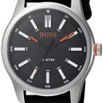 HUGO BOSS Men's Dublin Stainless Steel Quartz Watch with Rubber Strap, Black, 22 (Model: 1550042)