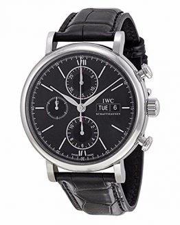 IWC Men's Swiss Automatic Watch with Stainless Steel Strap, Black (Model: IW391008)