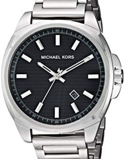 Michael Kors Men's Bryson Analog-Quartz Watch with Stainless-Steel Strap, Silver, 22 (Model: MK8633)