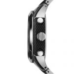 Armani Exchange Men's Black Silicone and Stainless Steel Watch