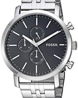 Fossil Men's Luther Quartz Watch with Stainless-Steel Strap, Silver, 21.75 (Model: BQ2328IE)