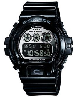 Casio G-Shock DW6900NB-1 Silver Mirror Dial Sports Watch (Jet Black)