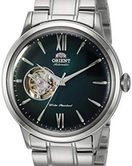 Orient Men's "Helios" Japanese Automatic / Hand-Winding Stainless Steel Bracelet Dial Color: Green Model #: RA-AG0026E10A