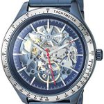 Michael Kors Men's Theroux Automatic-self-Wind Watch with Stainless-Steel-Plated Strap, Blue, 20 (Model: MK9039)