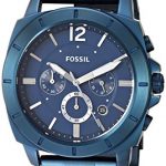 Fossil Men's Quartz Stainless-Steel Strap, Blue, 23.4 Casual Watch (Model: BQ2319)
