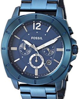 Fossil Men's Quartz Stainless-Steel Strap, Blue, 23.4 Casual Watch (Model: BQ2319)
