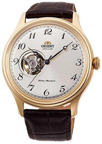 Orient RA-AG0013S10A Men's Envoy Version 2 Leather Band Open Heart Skeleton Automatic Watch