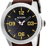 NIXON Men's Corporal Series Analog Quartz Watch / Leather or Canvas Band / 100 M Water Resistant and Solid Stainless Steel Case