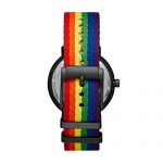 Michael Kors Blake MK8713 – Bold Rainbow Nylon Watch with Sleek Black Sunray Dial (42mm)