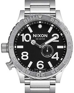 NIXON 51-30 Tide A057 - Black - 300m Water Resistant Men's Analog Surf Watch (51mm Watch Face, 25 mm Stainless Steel Band)