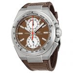 IWC Ingenieur Chronograph Silberpfeil Brown Dial Leather Strap Automatic Mens Watch IW378511