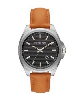 Michael Kors Men's Bryson Three-Hand Brown Leather Watch MK8659