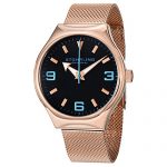 Stuhrling Original Men's 184.334451 Aviator Falcon Eagle Elite Swiss Quartz Rose Tone Watch