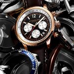Stuhrling Original Men's 669.04 Analog Monaco Quartz Chronograph Date 16K Rose Gold Plated Brown Genuine Leather Strap Watch - A Timeless Elegance in Rose Gold and Leather