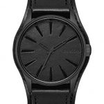 Black Album One Size: Nixon Men's Sentry Leather Metallica Collection Watch in Stunning All-Black Design.