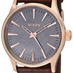 Nixon Men's A3772001 Sentry 38 Leather Watch