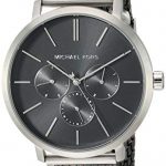 Michael Kors Men's Blake Quartz Watch with Stainless-Steel-Plated Strap, Silver/Multi/Black, 20