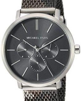 Michael Kors Men's Blake Quartz Watch with Stainless-Steel-Plated Strap, Silver/Multi/Black, 20