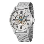 Stuhrling Original Men's 747M.01 Atrium Elite Automatic Skeleton Stainless Steel Watch with Mesh Band