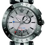 Versace Men's 29G98D535 S009 V-Race GMT Alarm Analog Display Quartz Black Watch