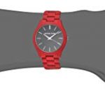 Michael Kors Men's Slim Runway Quartz Watch with Stainless Steel Strap, Red