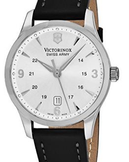 Victorinox Alliance Silver Dial Leather Strap Mens Watch 249034XG (Renewed)