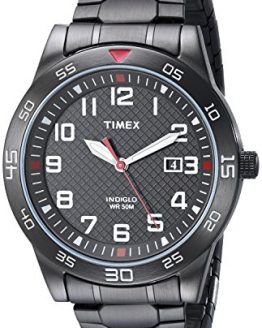 Timex Men's Fieldstone Way Black Stainless Steel Expansion Band Watch