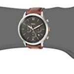 Fossil Men's Neutra Stainless Steel Quartz Watch with Leather Calfskin Strap, Brown