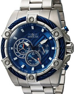 Invicta Men's Bolt Quartz Watch with Stainless-Steel Strap, Silver, 26 (Model: 25513)