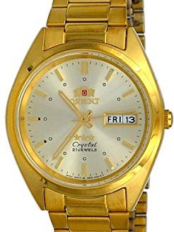 Orient #FAB00002C Men's 3 Star Standard Gold Tone Champagne Dial Automatic Watch